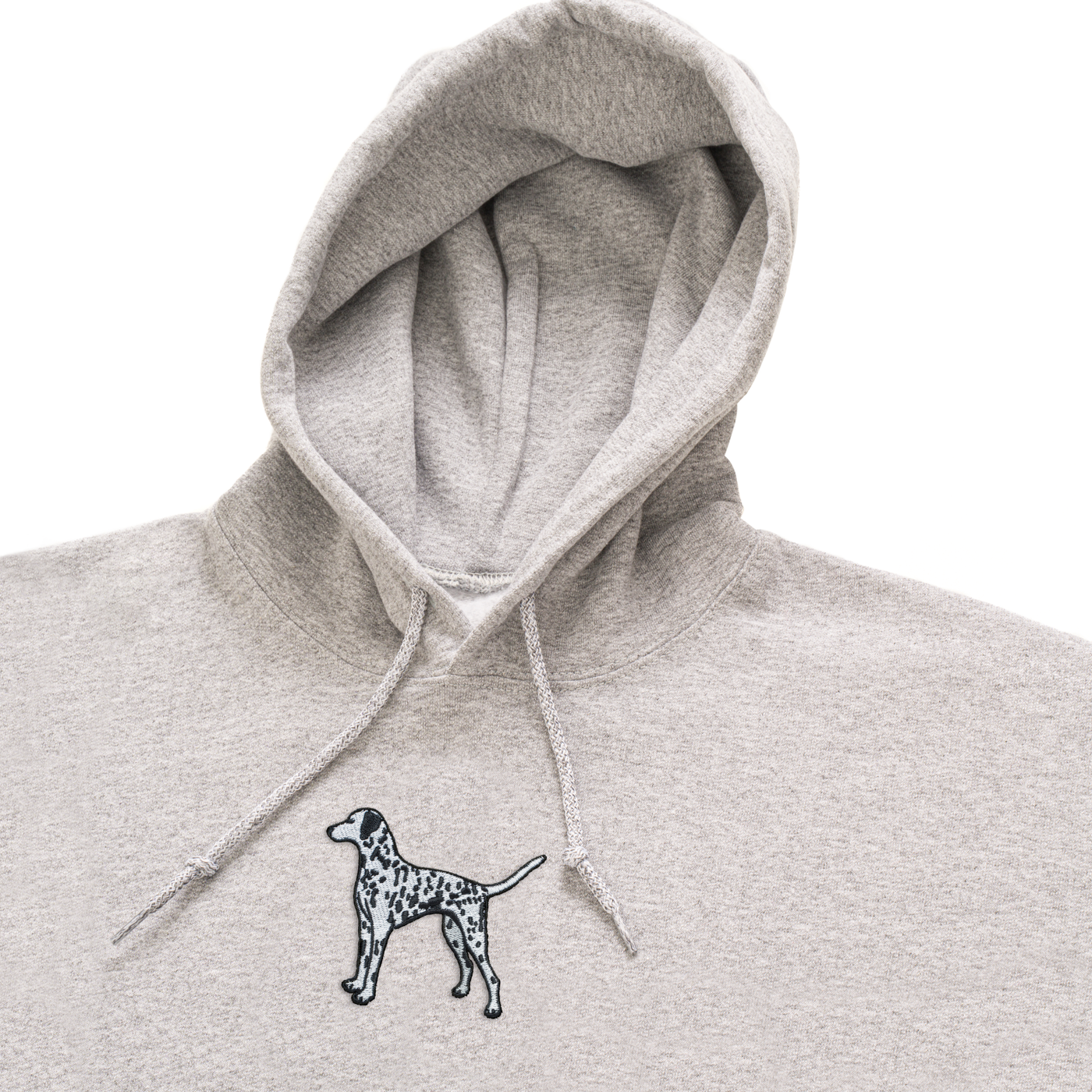 Bobby's Planet Men's Embroidered Dalmatian Hoodie from Paws Dog Cat Animals Collection in Sport Grey Color#color_sport-grey