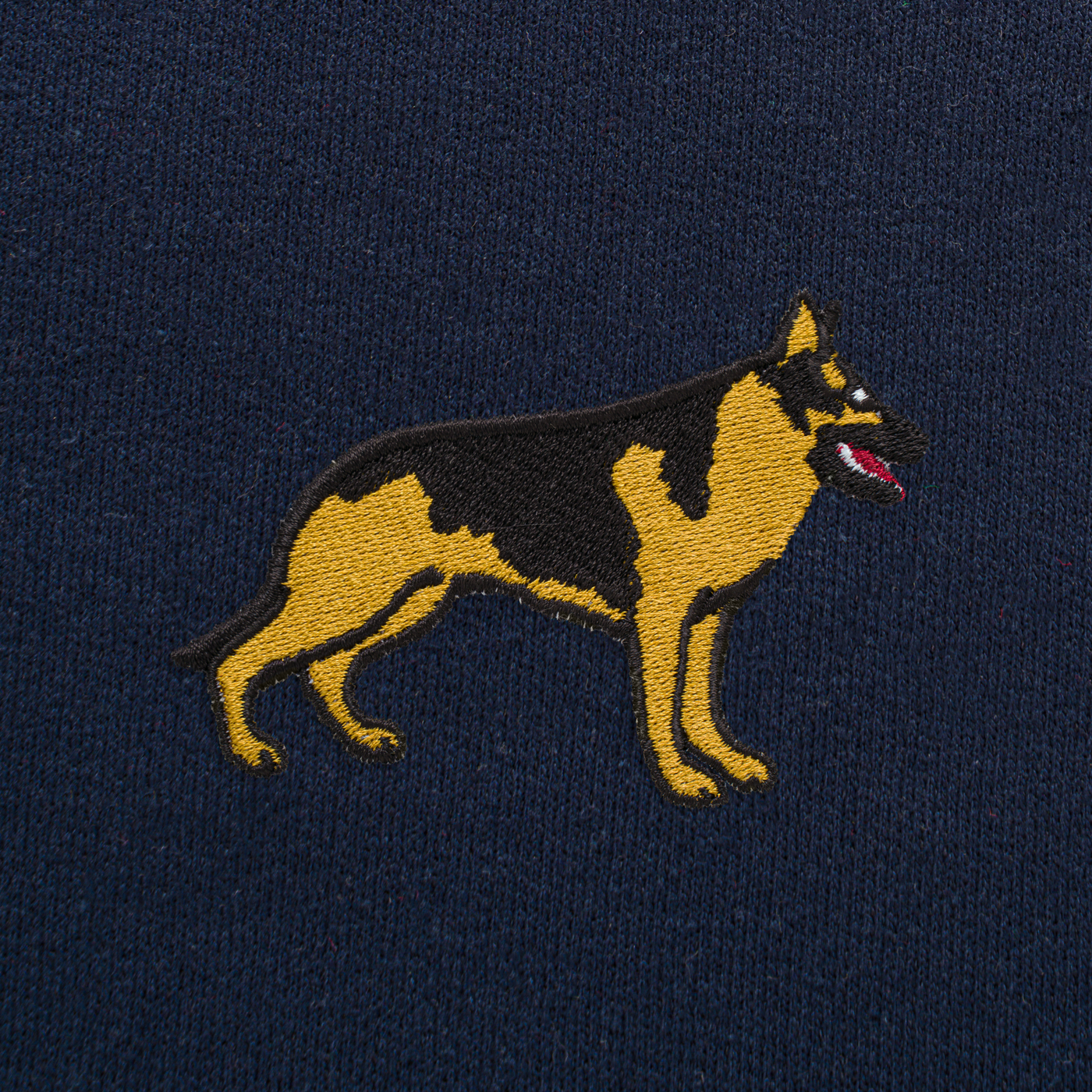 Bobby's Planet Men's Embroidered German Shepherd Hoodie from Paws Dog Cat Animals Collection in Navy Color#color_navy