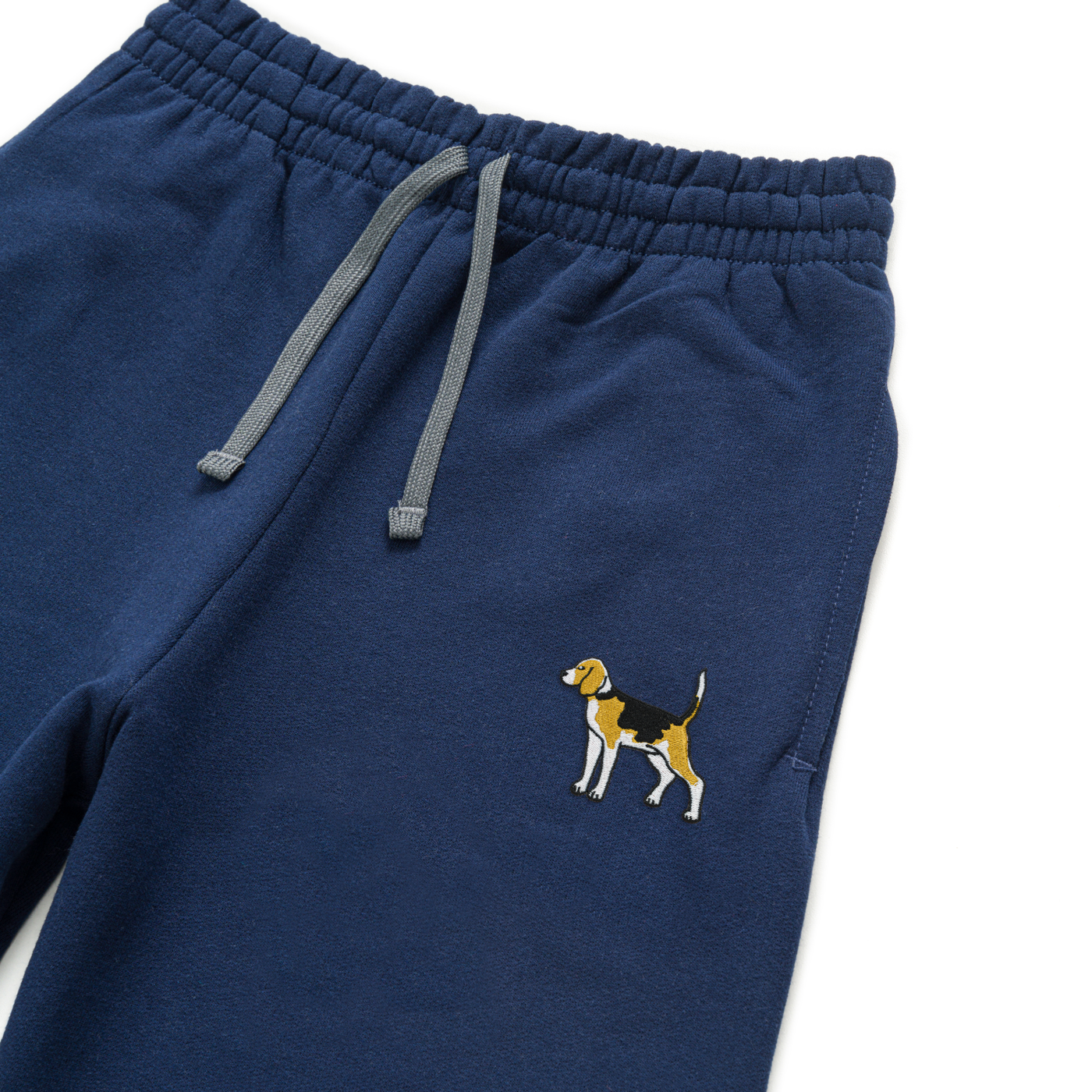 Bobby's Planet Unisex Embroidered Beagle Joggers from Paws Dog Cat Animals Collection in Navy Color#color_navy