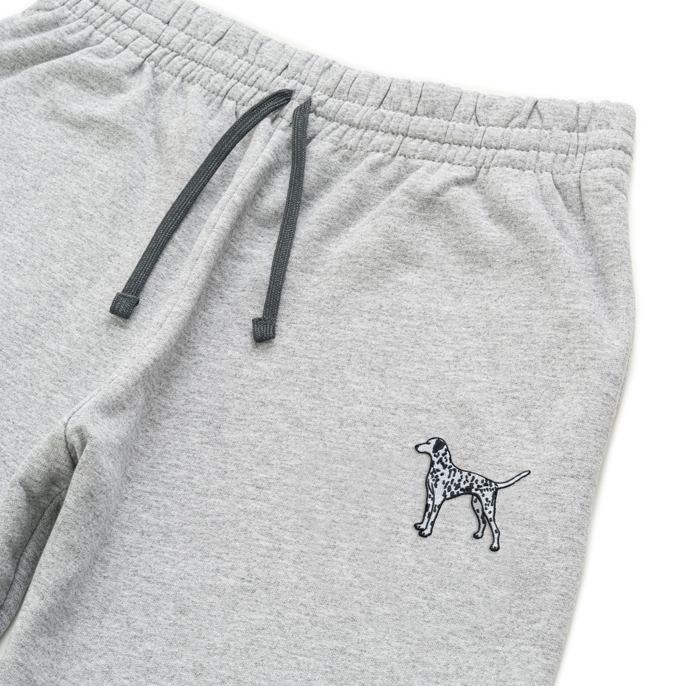 Bobby's Planet Unisex Embroidered Dalmatian Joggers from Paws Dog Cat Animals Collection in Athletic Heather Color#color_athletic-heather