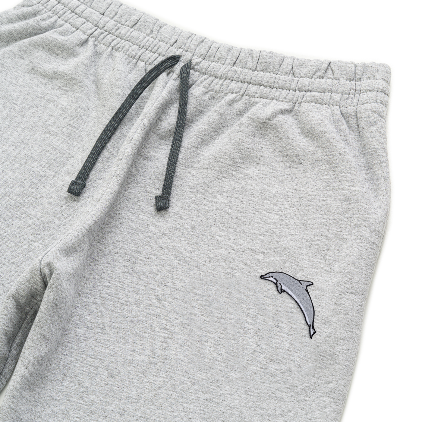 Bobby's Planet Unisex Embroidered Dolphin Joggers from Seven Seas Fish Animals Collection in Athletic Heather Color#color_athletic-heather