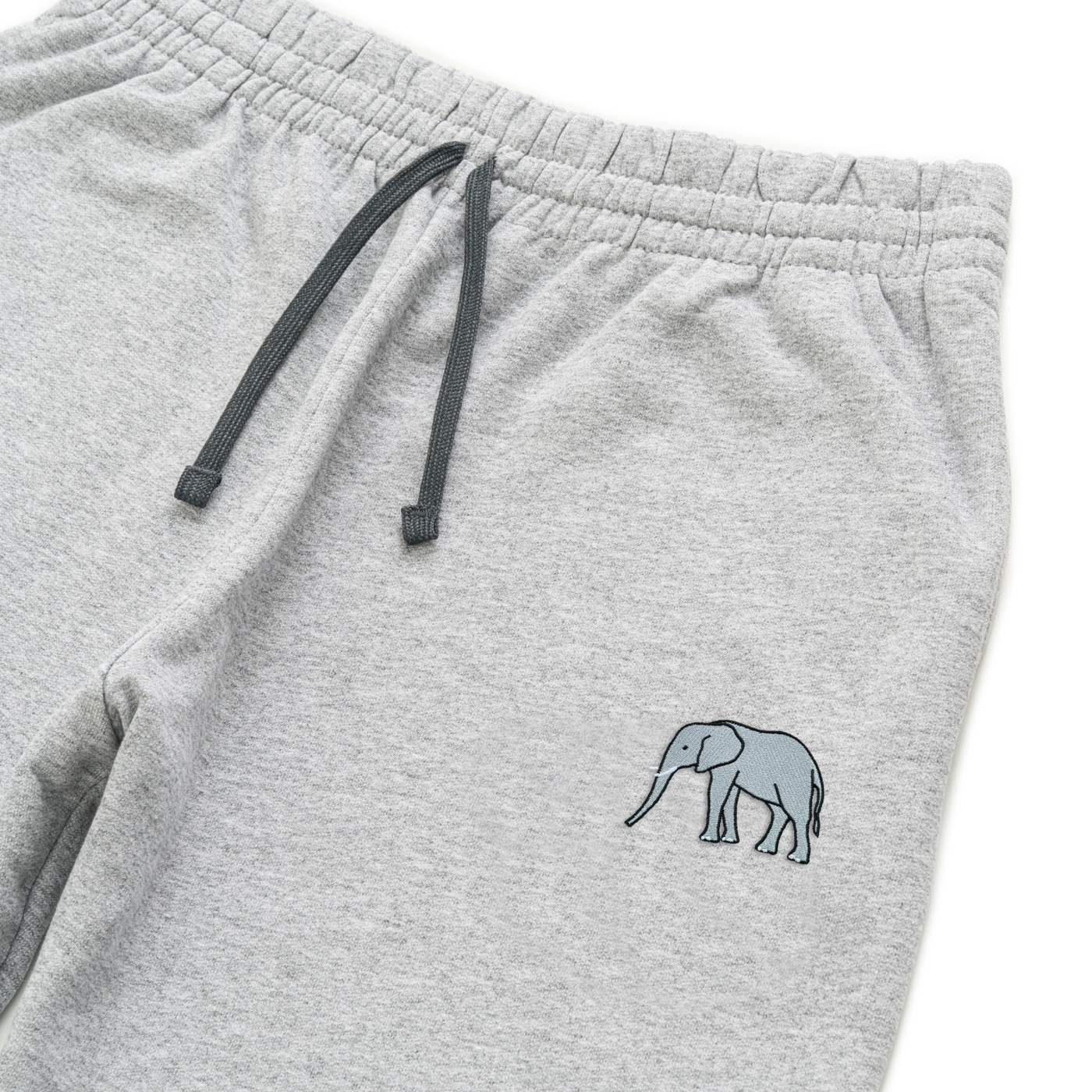 Bobby's Planet Unisex Embroidered Elephant Joggers from African Animals Collection in Athletic Heather Color#color_athletic-heather