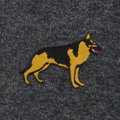 Bobby's Planet Unisex Embroidered German Shepherd Joggers from Paws Dog Cat Animals Collection in Black Heather Color#color_black-heather