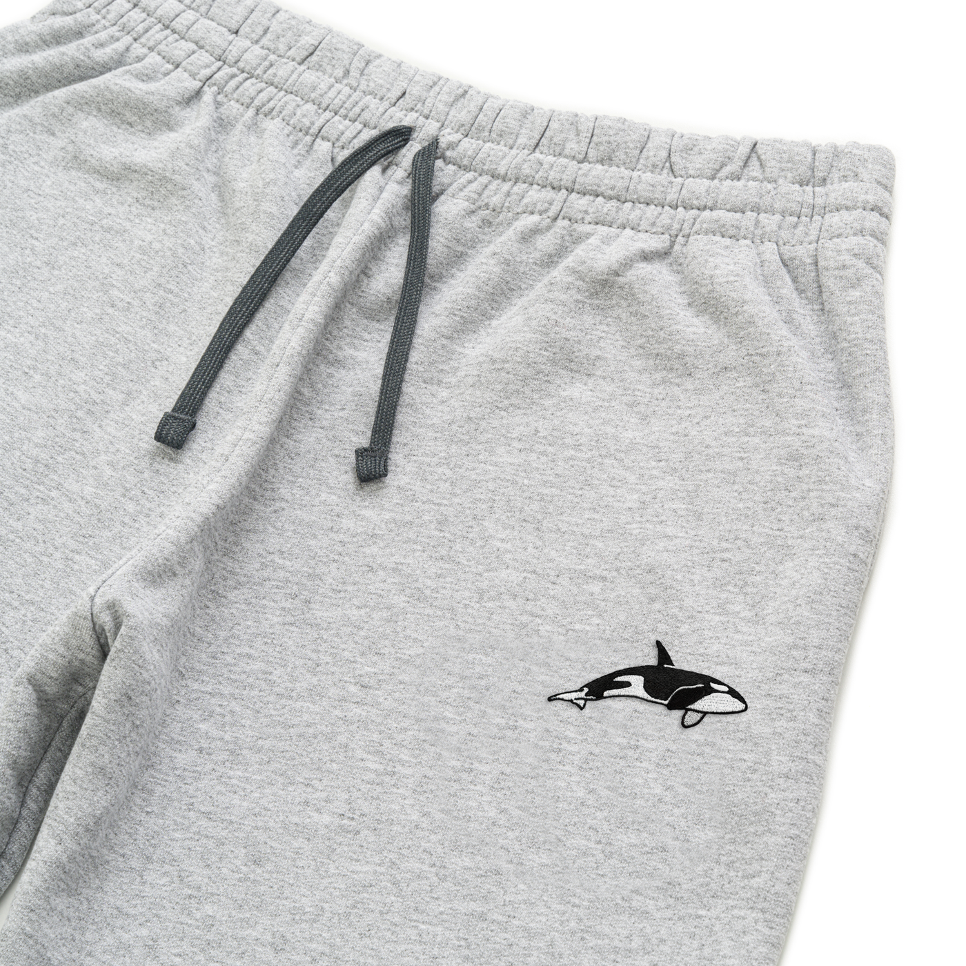 Bobby's Planet Unisex Embroidered Orca Joggers from Seven Seas Fish Animals Collection in Athletic Heather Color#color_athletic-heather