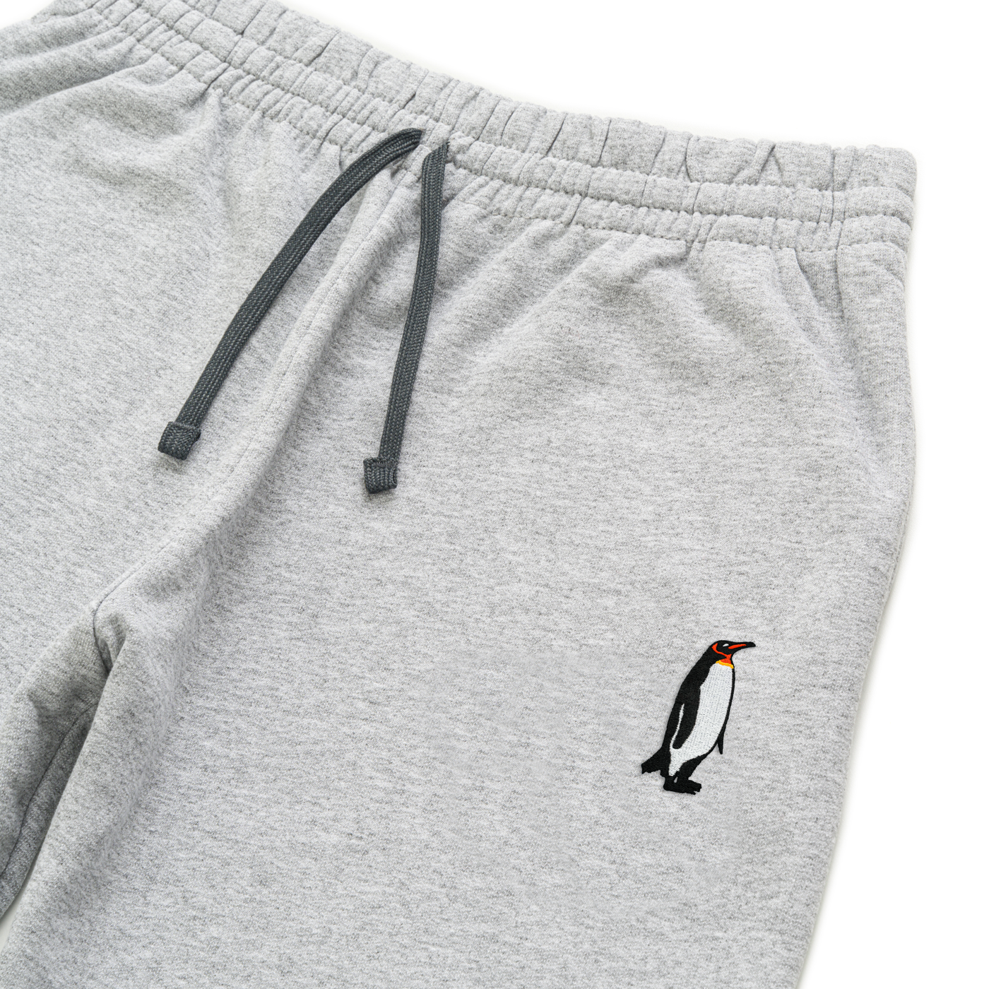 Bobby's Planet Unisex Embroidered Penguin Joggers from Arctic Polar Animals Collection in Athletic Heather Color#color_athletic-heather