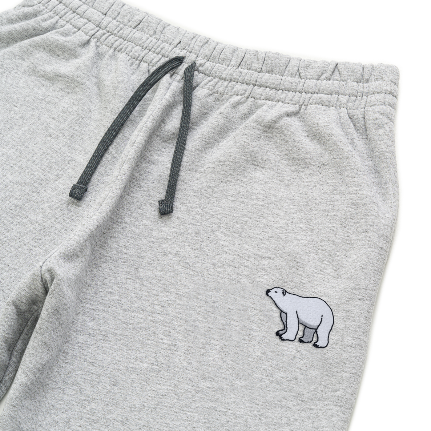 Bobby's Planet Unisex Embroidered Polar Bear Joggers from Arctic Polar Animals Collection in Athletic Heather Color#color_athletic-heather
