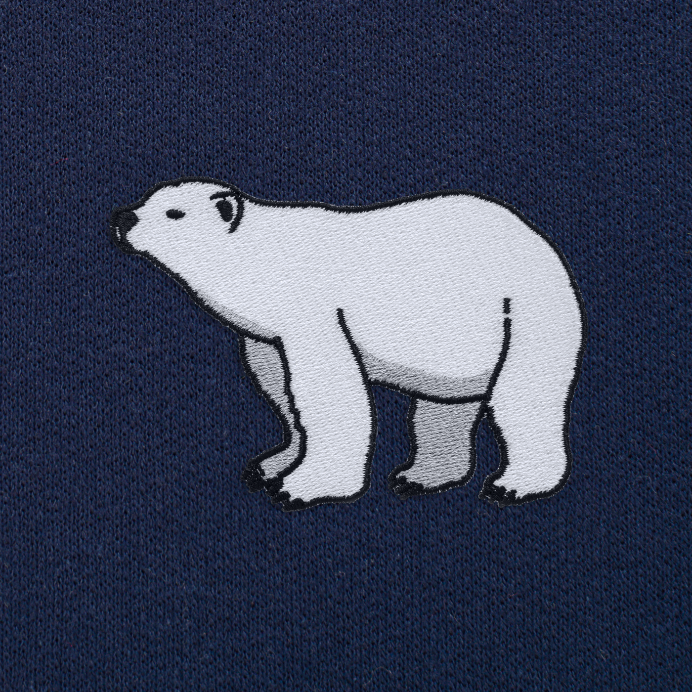 Bobby's Planet Unisex Embroidered Polar Bear Joggers from Arctic Polar Animals Collection in Navy Color#color_navy