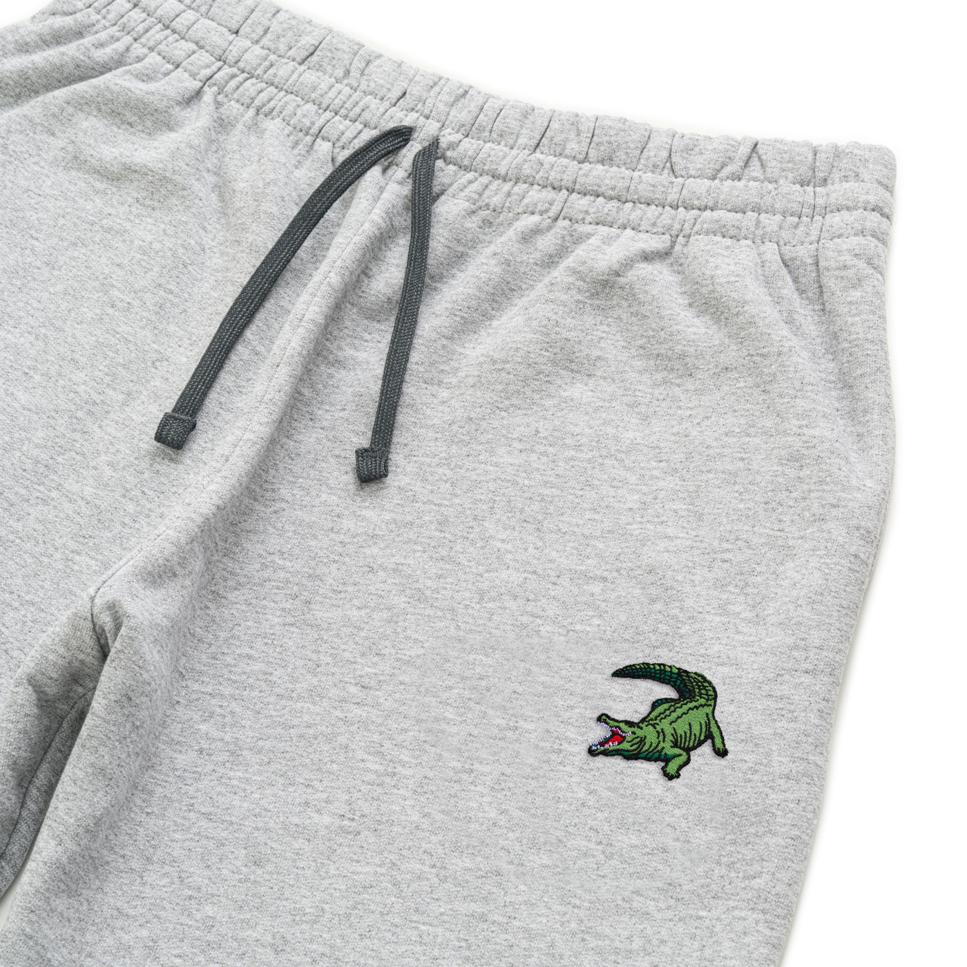 Bobby's Planet Unisex Embroidered Saltwater Crocodile Joggers from Australia Down Under Animals Collection in Athletic Heather Color#color_athletic-heather