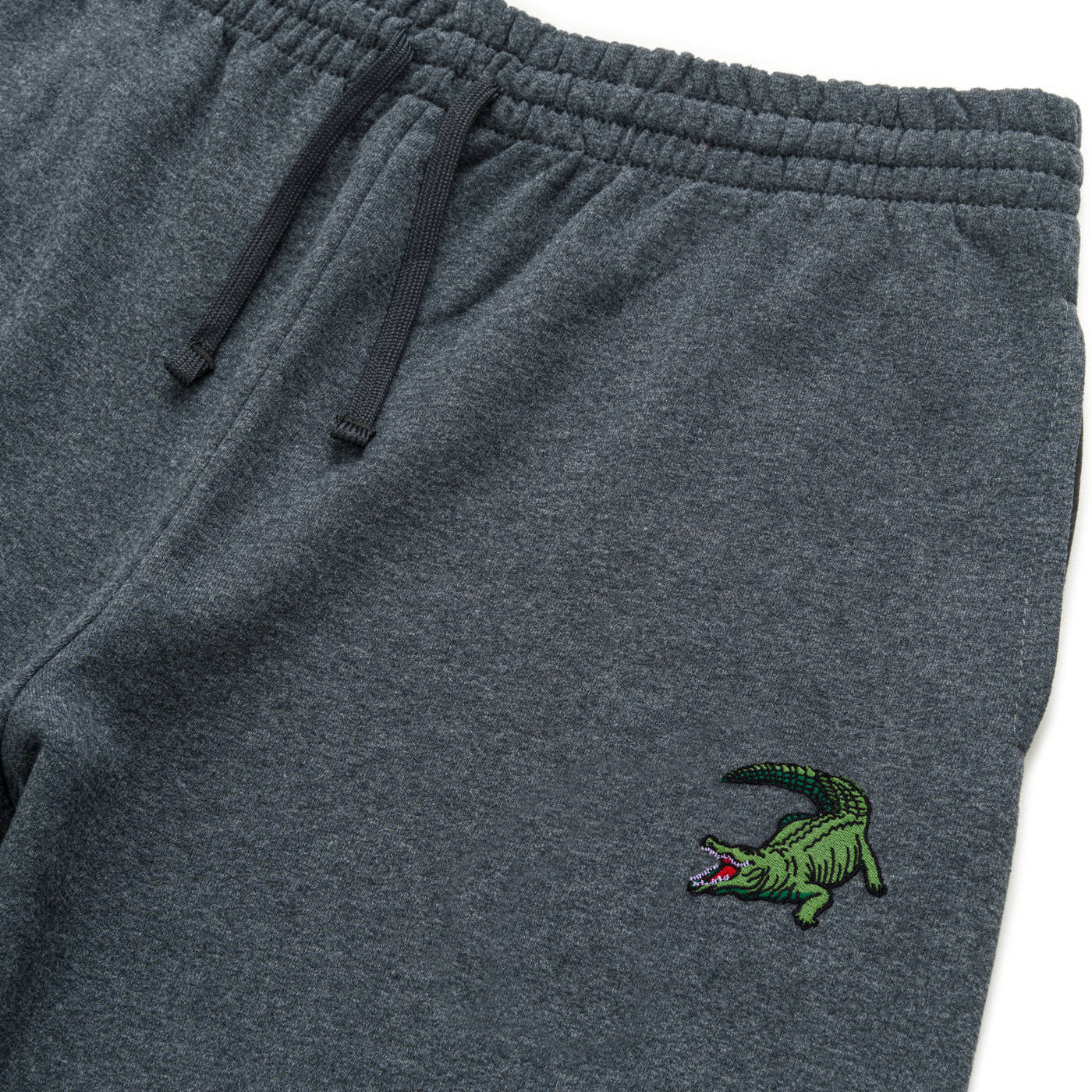 Bobby's Planet Unisex Embroidered Saltwater Crocodile Joggers from Australia Down Under Animals Collection in Black Heather Color#color_black-heather