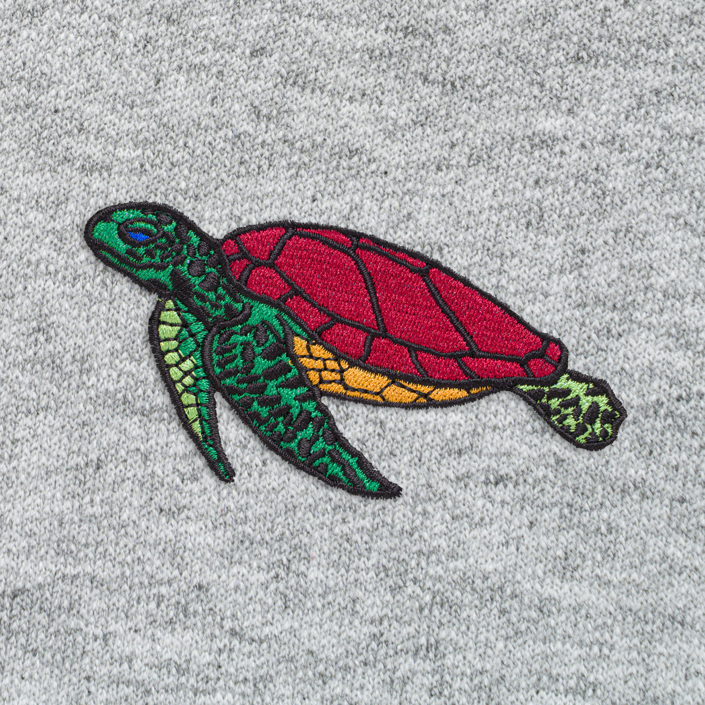 Bobby's Planet Unisex Embroidered Sea Turtle Joggers from Seven Seas Fish Animals Collection in Athletic Heather Color#color_athletic-heather