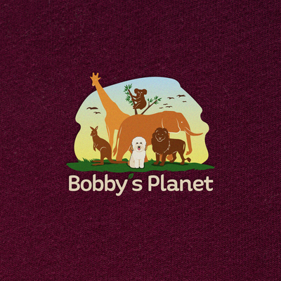 Bobby's Planet Women's Embroidered Poodle Long Sleeve Shirt from Bobbys Planet Toy Poodle Collection in Maroon Color#color_maroon