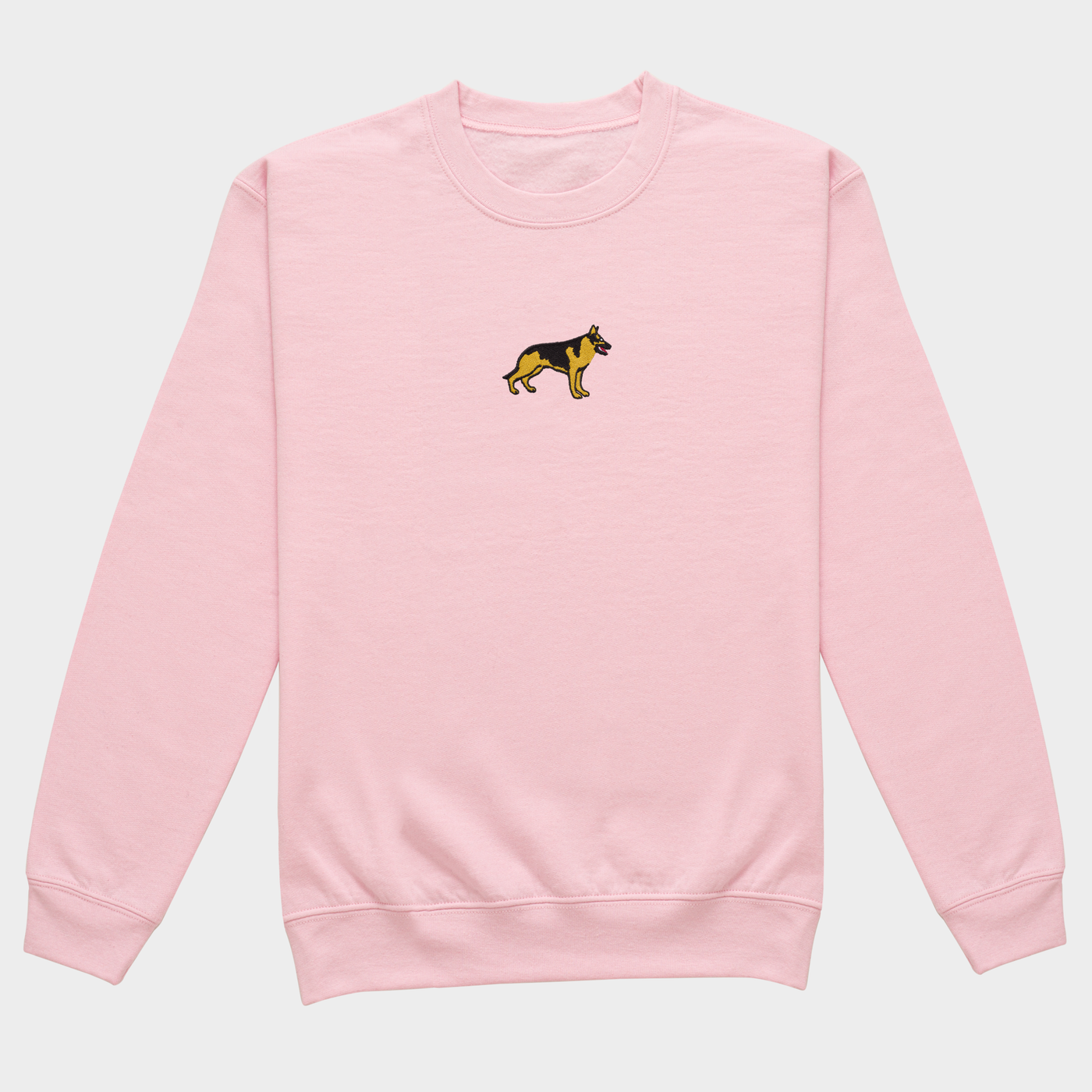Bobby's Planet Women's Embroidered German Shepherd Sweatshirt from Paws Dog Cat Animals Collection in Light Pink Color#color_light-pink