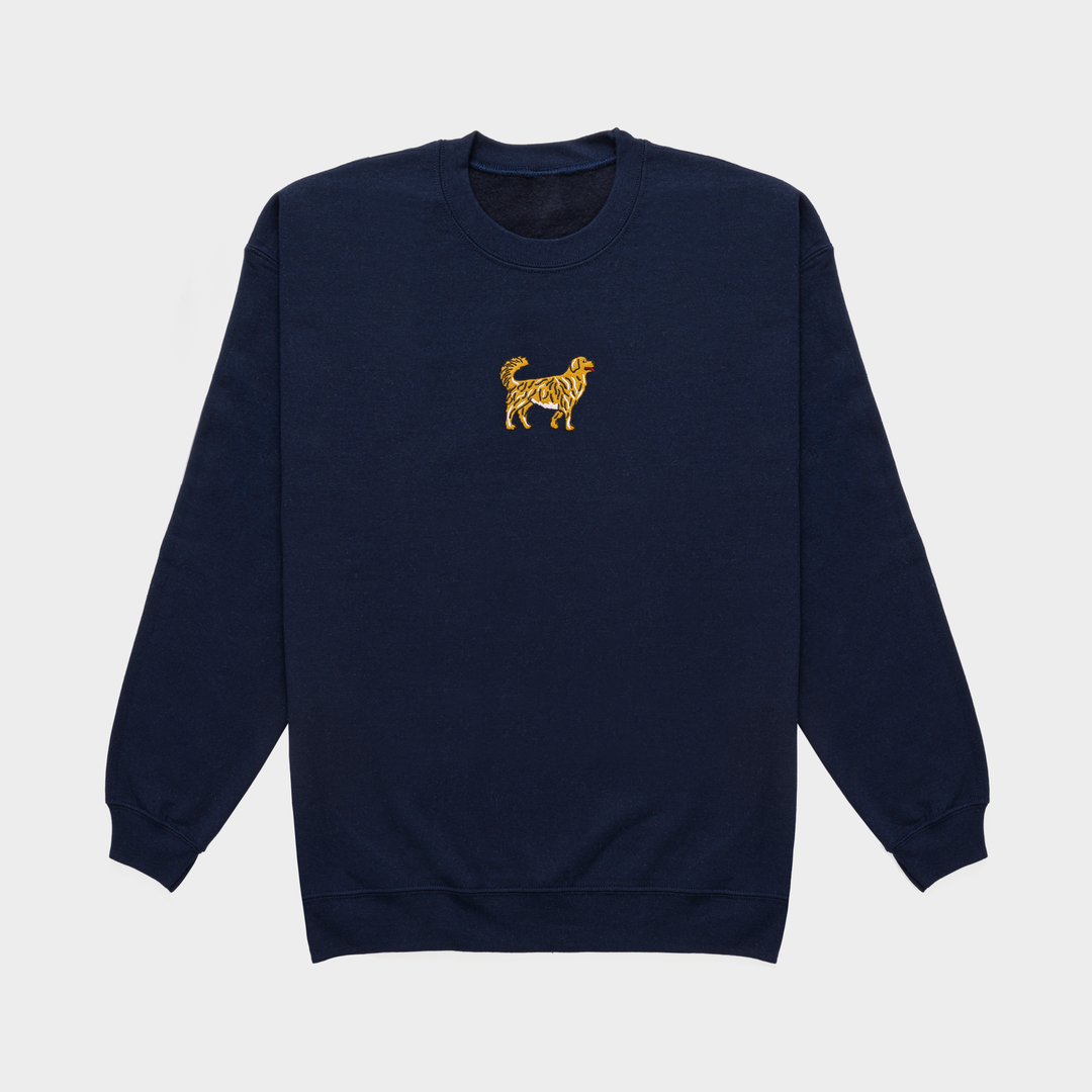 Women s Embroidered Sweatshirt Golden Retriever Bobby s Planet