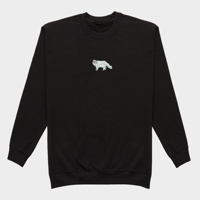 Bobby's Planet Men's Embroidered Persian Sweatshirt from Paws Dog Cat Animals Collection in Black Color#color_black