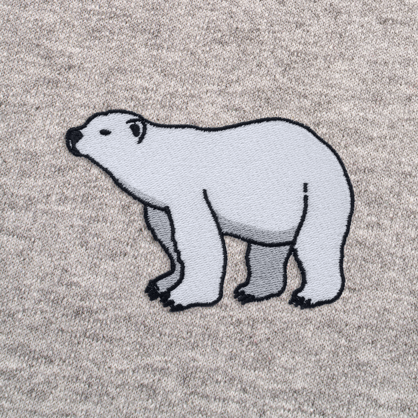 Bobby's Planet Men's Embroidered Polar Bear Sweatshirt from Arctic Polar Animals Collection in Sport Grey Color#color_sport-grey