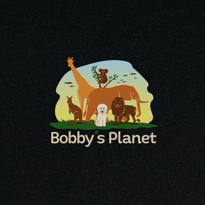Bobby's Planet Kids Embroidered Poodle T-Shirt from Bobbys Planet Toy Poodle Collection in Black Color#color_black