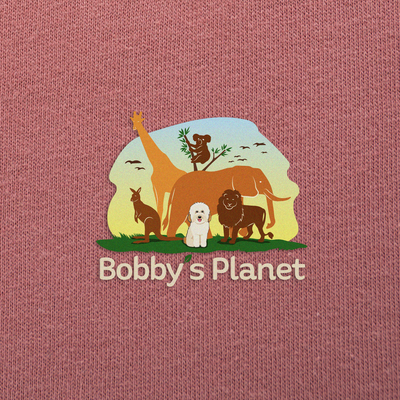 Bobby's Planet Women's Embroidered Poodle T-Shirt from Bobbys Planet Toy Poodle Collection in Mauve Color#color_mauve