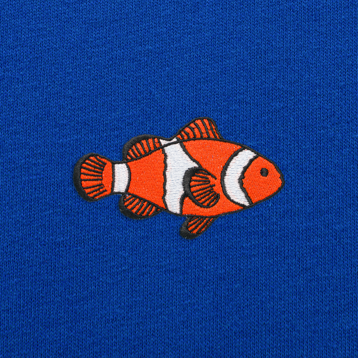 Bobby's Planet Women's Embroidered Clownfish T-Shirt from Seven Seas Fish Animals Collection in True Royal Color#color_true-royal