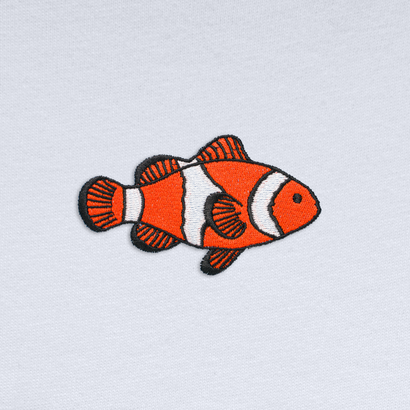 Bobby's Planet Kids Embroidered Clownfish T-Shirt from Seven Seas Fish Animals Collection in White Color#color_white
