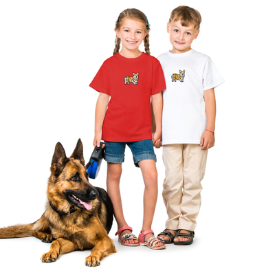 Bobby's Planet Kids Embroidered Corgi T-Shirt from Paws Dog Cat Animals Collection in White Color#color_white