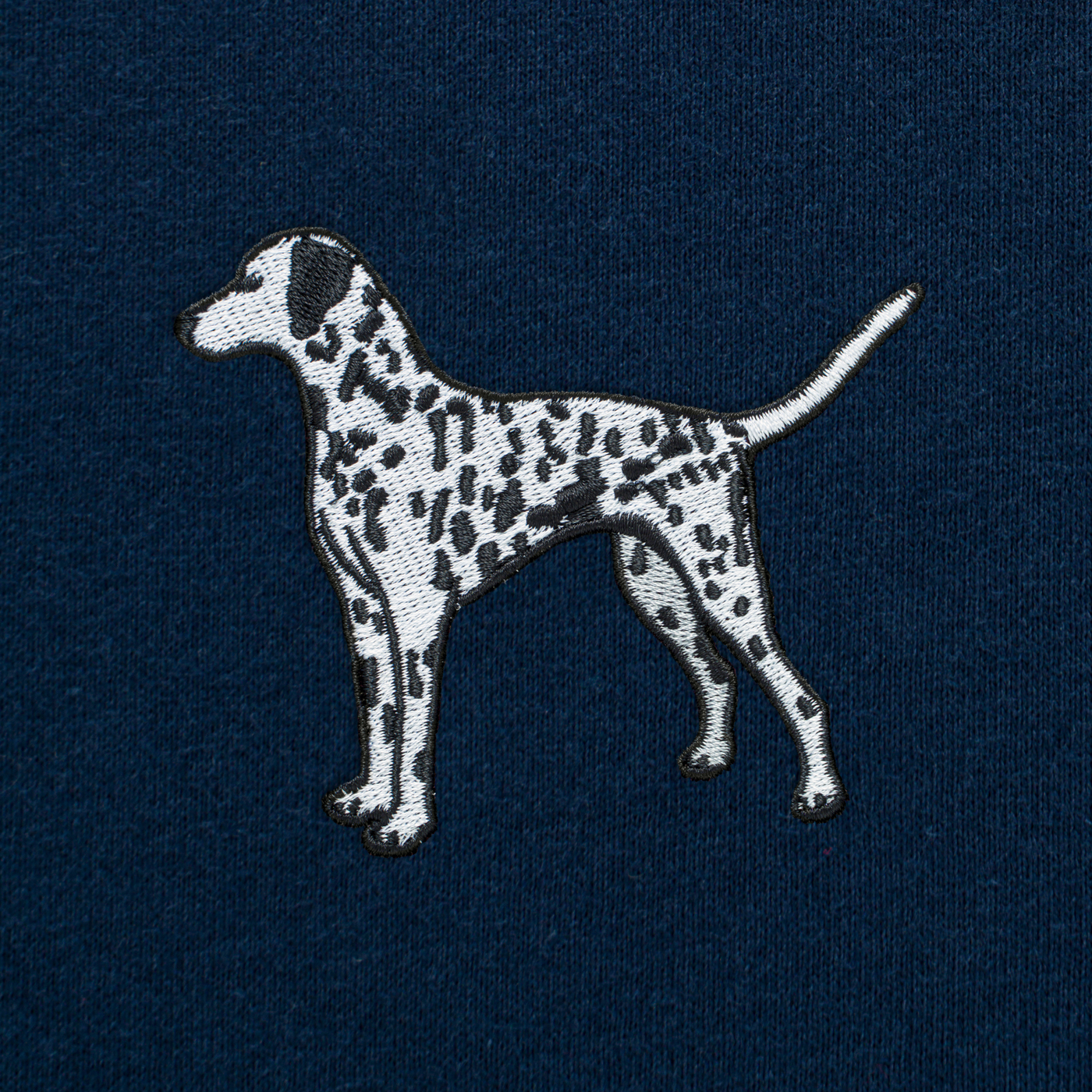 Bobby's Planet Kids Embroidered Dalmatian T-Shirt from Paws Dog Cat Animals Collection in Navy Color#color_navy