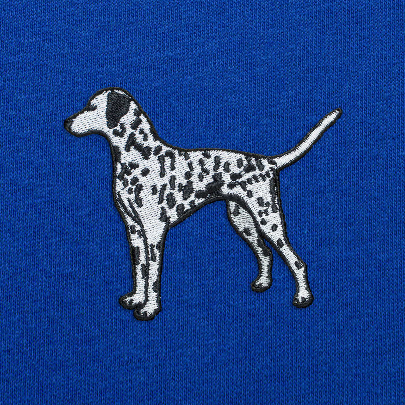 Bobby's Planet Kids Embroidered Dalmatian T-Shirt from Paws Dog Cat Animals Collection in True Royal Color#color_true-royal