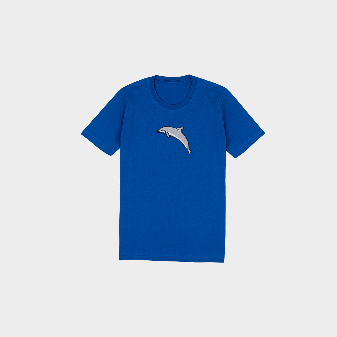Bobby's Planet Kids Embroidered Dolphin T-Shirt from Seven Seas Fish Animals Collection in True Royal Color#color_true-royal