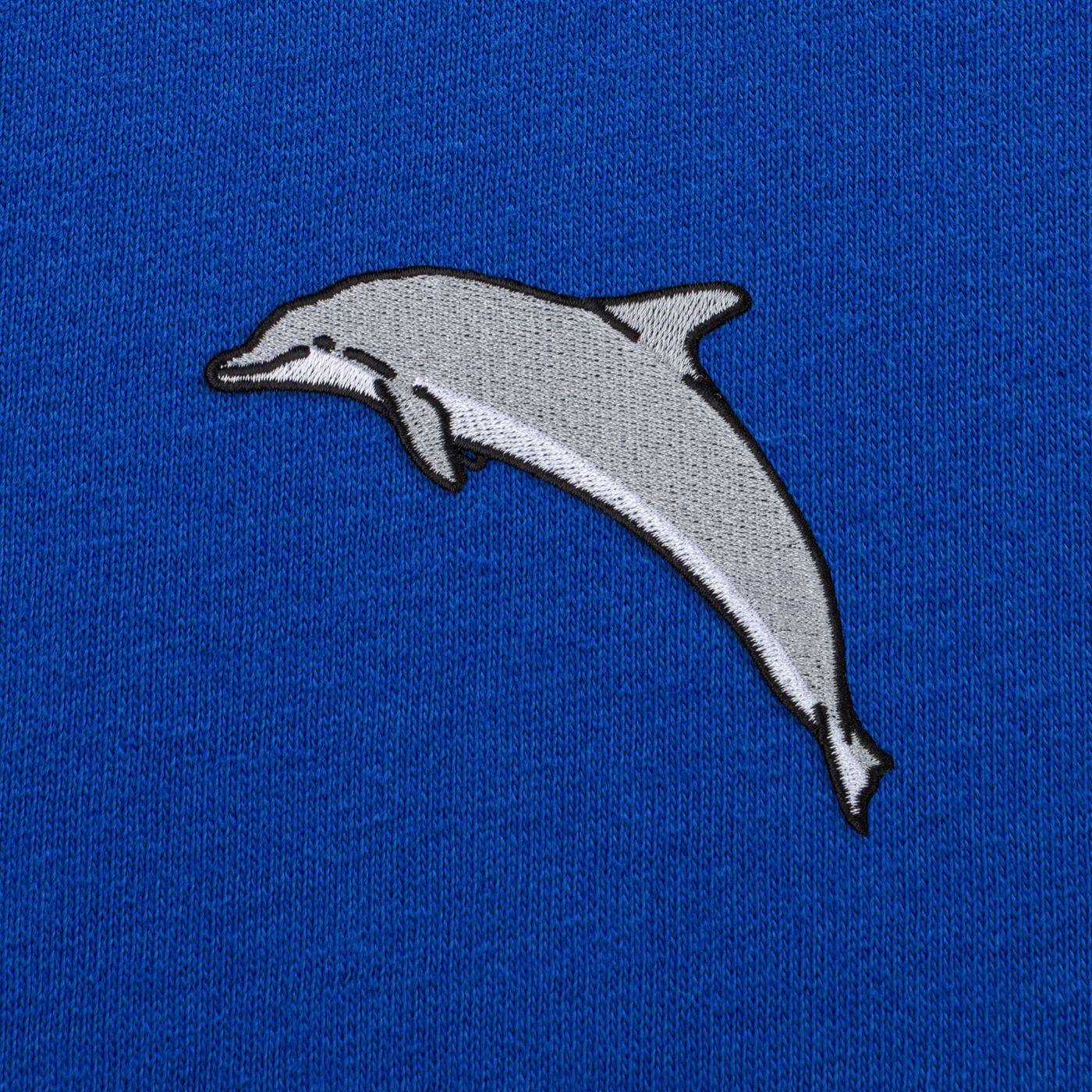 Bobby's Planet Kids Embroidered Dolphin T-Shirt from Seven Seas Fish Animals Collection in True Royal Color#color_true-royal