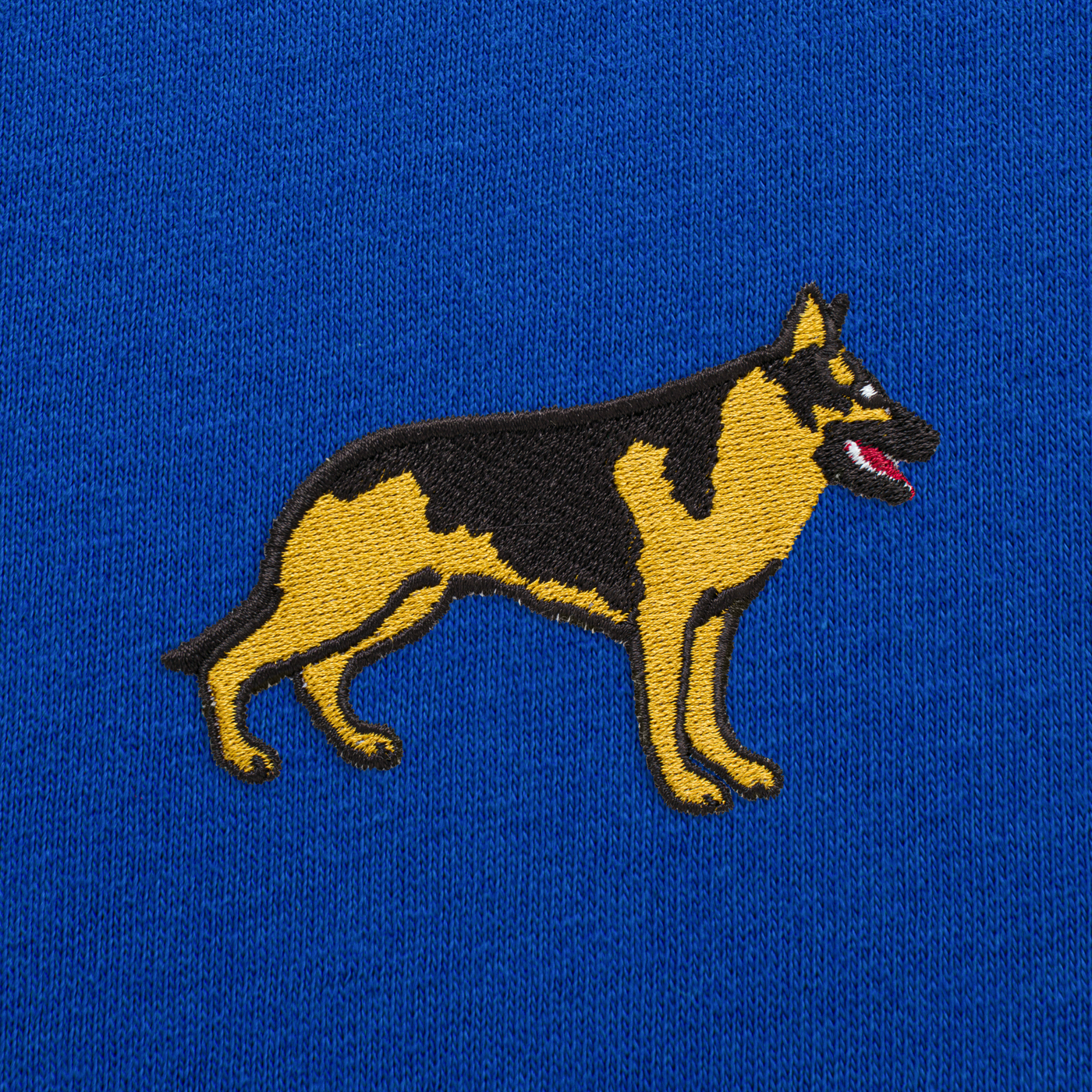Bobby's Planet Kids Embroidered German Shepherd T-Shirt from Paws Dog Cat Animals Collection in True Royal Color#color_true-royal