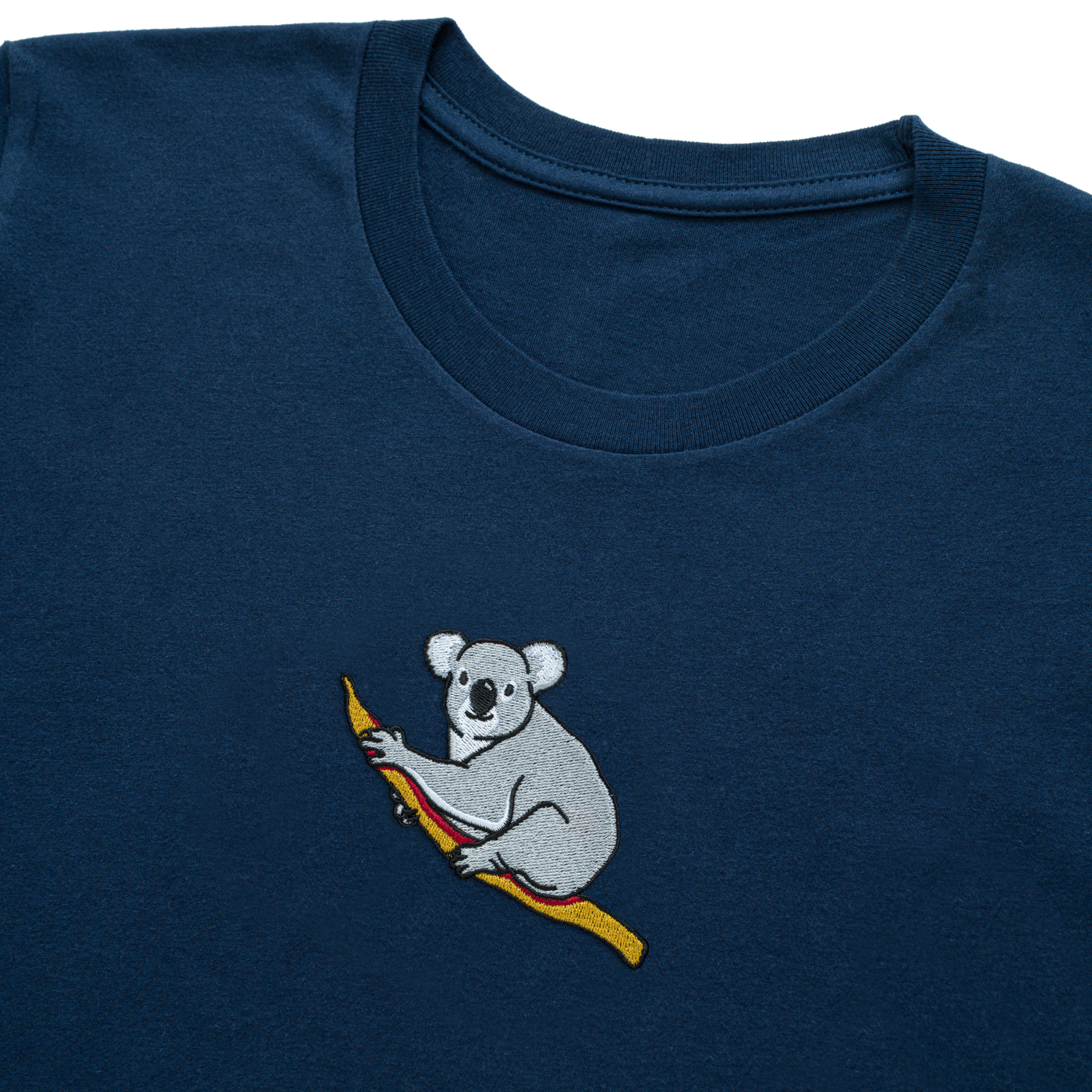 Bobby's Planet Kids Embroidered Koala T-Shirt from Australia Down Under Animals Collection in Navy Color#color_navy