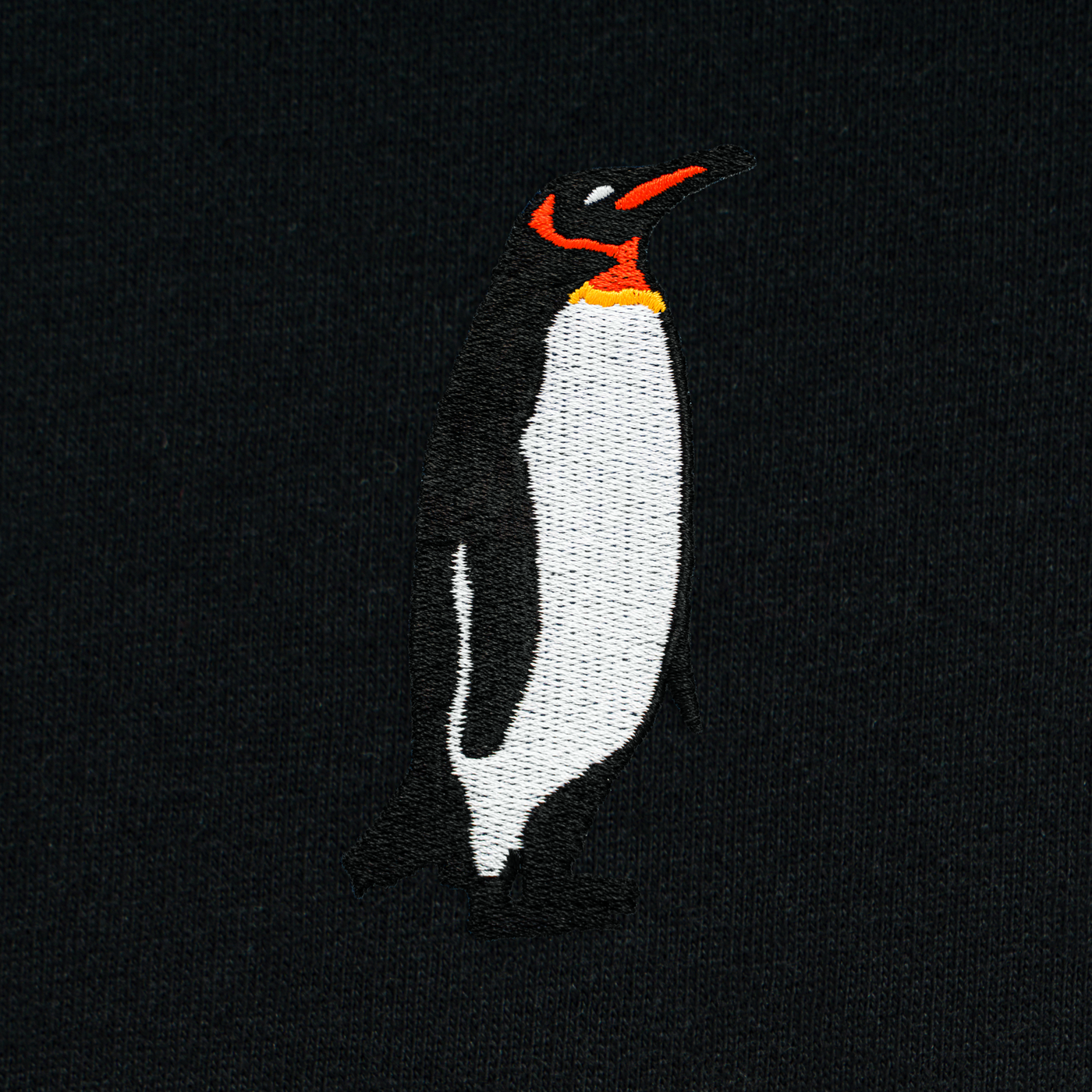 Bobby's Planet Kids Embroidered Penguin T-Shirt from Arctic Polar Animals Collection in Black Color#color_black