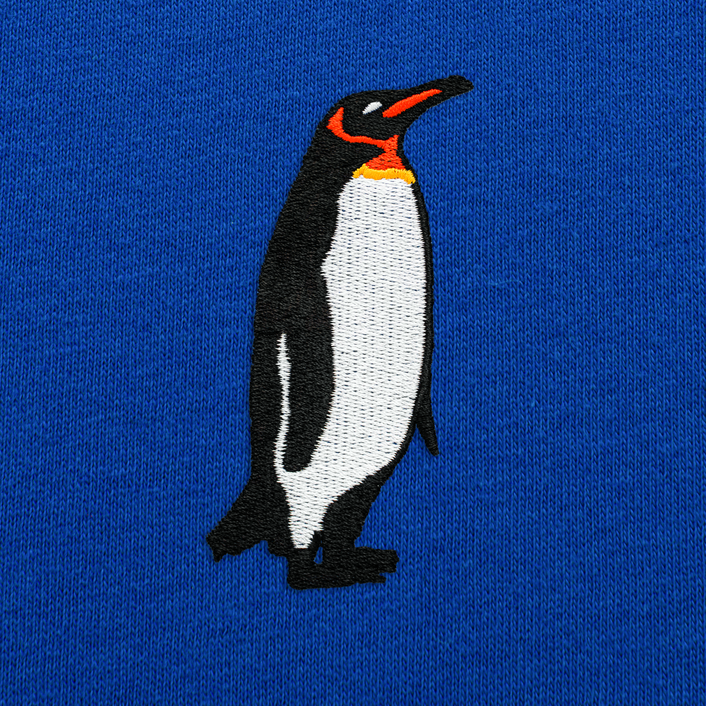 Bobby's Planet Men's Embroidered Penguin T-Shirt from Arctic Polar Animals Collection in True Royal Color#color_true-royal