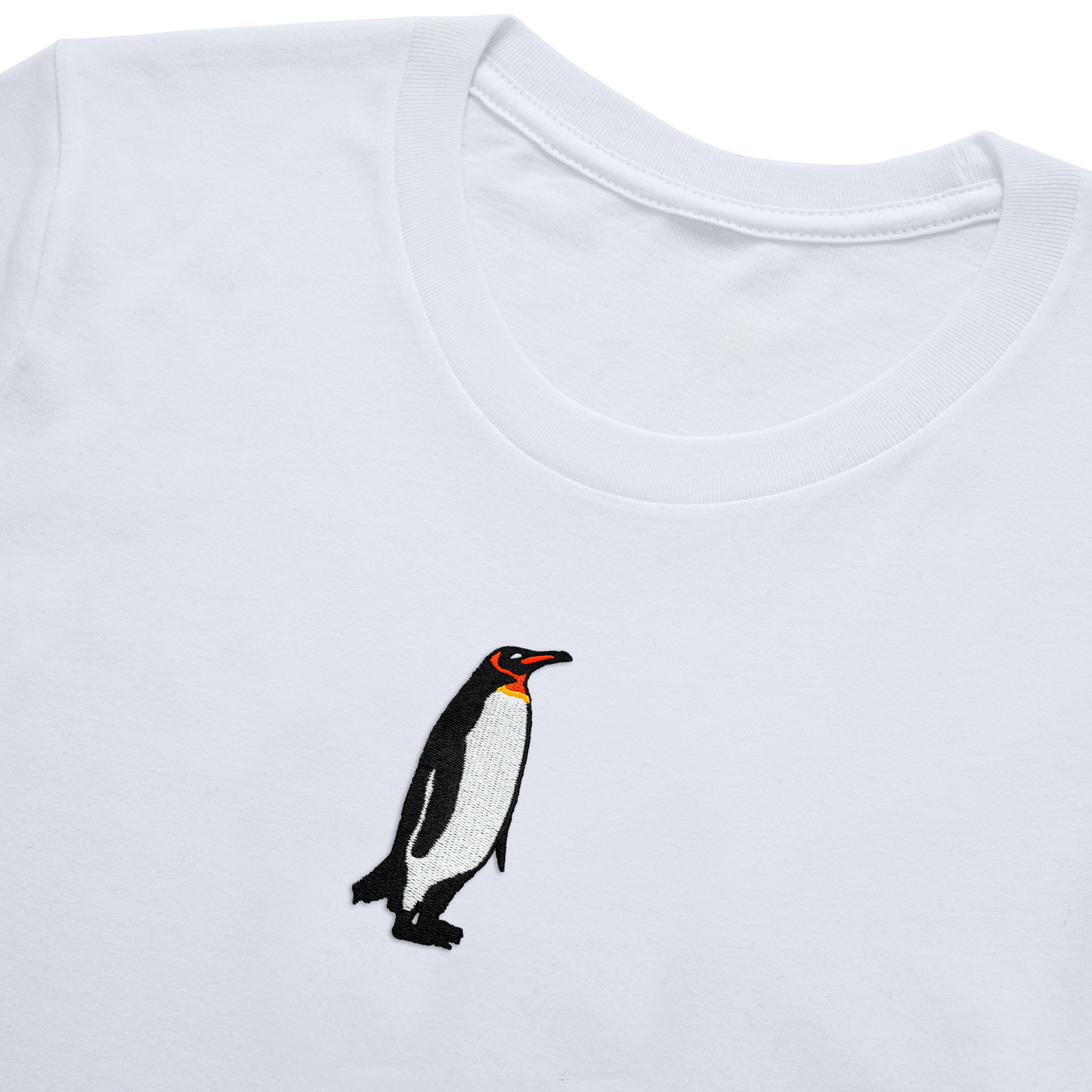 Bobby's Planet Kids Embroidered Penguin T-Shirt from Arctic Polar Animals Collection in White Color#color_white