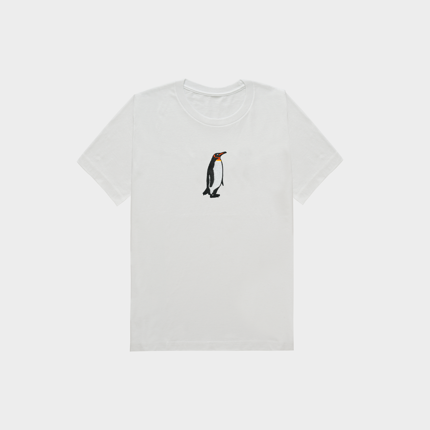 Bobby's Planet Kids Embroidered Penguin T-Shirt from Arctic Polar Animals Collection in White Color#color_white