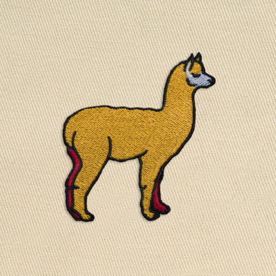 Bobby's Planet Embroidered Alpaca Tote Bag from South American Amazon Animals Collection in Oyster Color#color_oyster