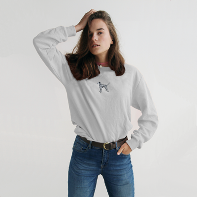 Bobby's Planet Women's Embroidered Dolphin Long Sleeve Shirt from Seven Seas Fish Animals Collection in White Color#color_white